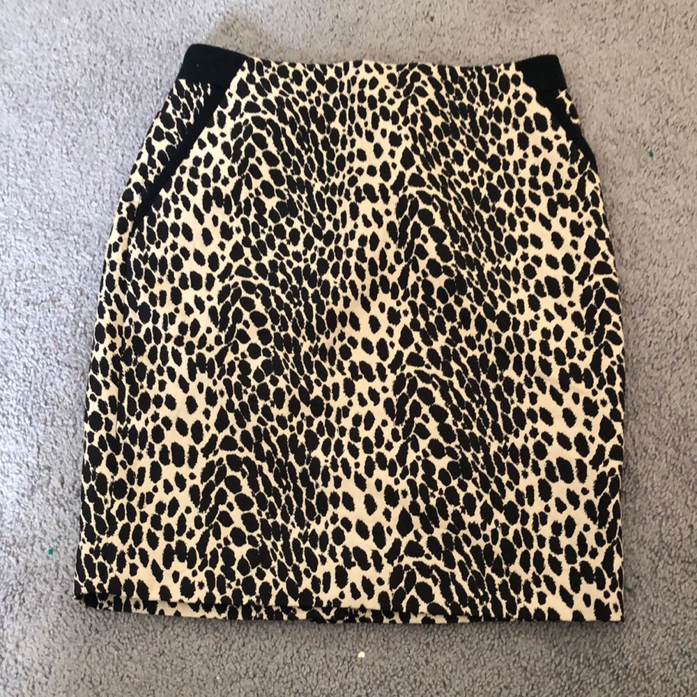 Outback Red Cream Midi Pencil Skirt for Night Out